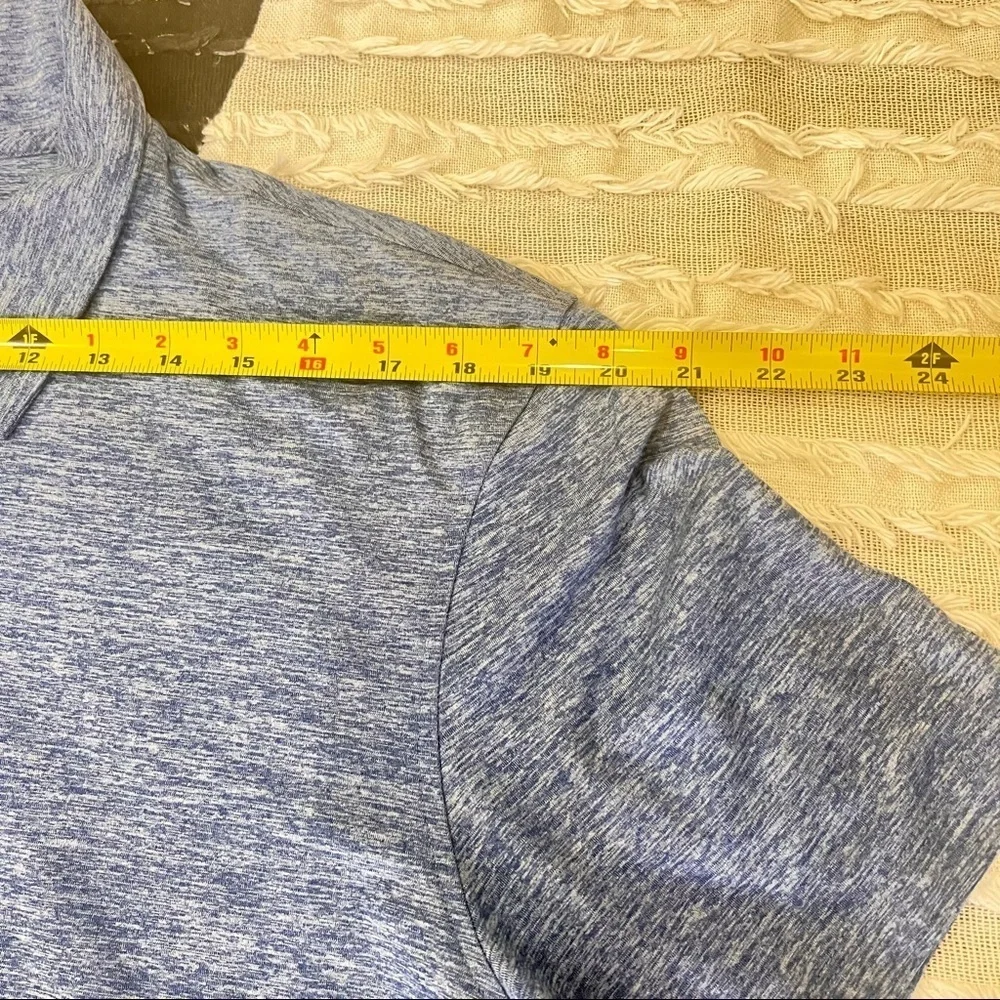 J Crew Shirt Adult SZ XL Preppy Collared Performance Casual Golf Polo Blue Mens